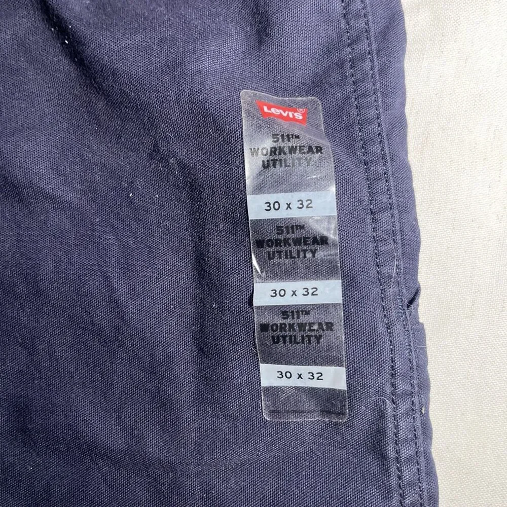 Levi's 511 Slim Utility Workwear Cargo Pants Mens Size 30” X 32”Nightwatch Blue